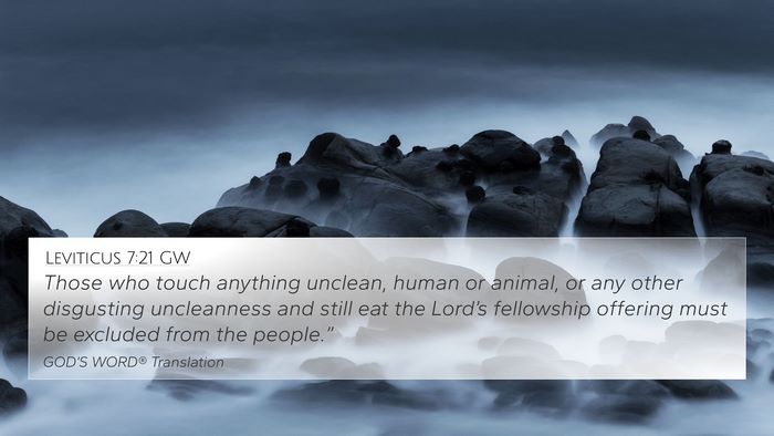 Leviticus 7:21 GW Bible Verse Image