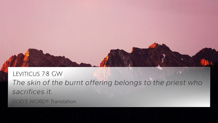 Leviticus 7:8 GW Bible Verse Image