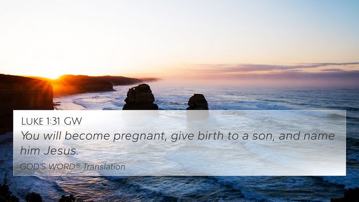 Luke 1:31 GW Bible Verse Image