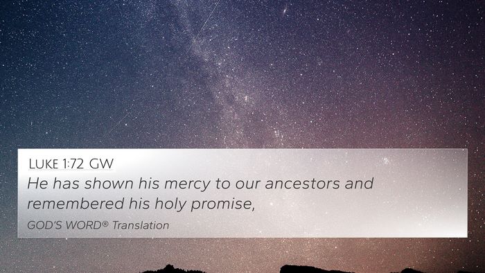 Luke 1:72 GW Bible Verse Image
