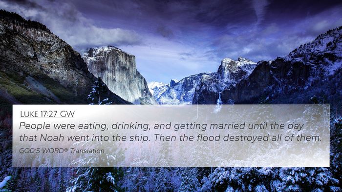 Luke 17:27 GW Bible Verse Image