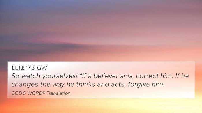 Luke 17:3 GW Bible Verse Image