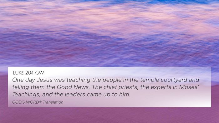Luke 20:1 GW Bible Verse Image