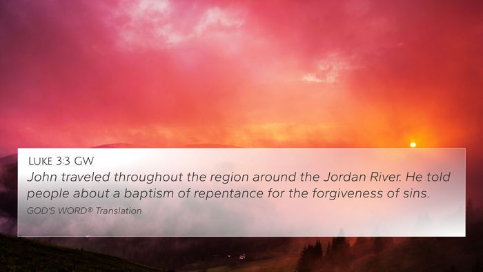 Luke 3:3 GW Bible Verse Image