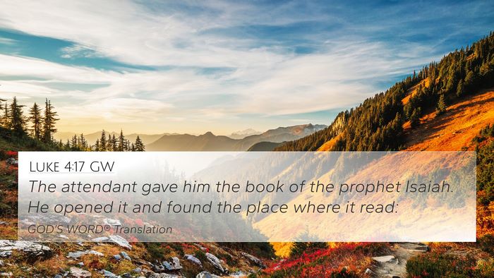Luke 4:17 GW Bible Verse Image