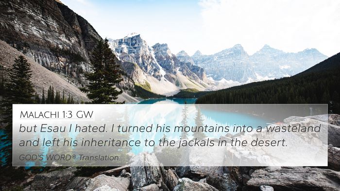 Malachi 1:3 GW Bible Verse Image