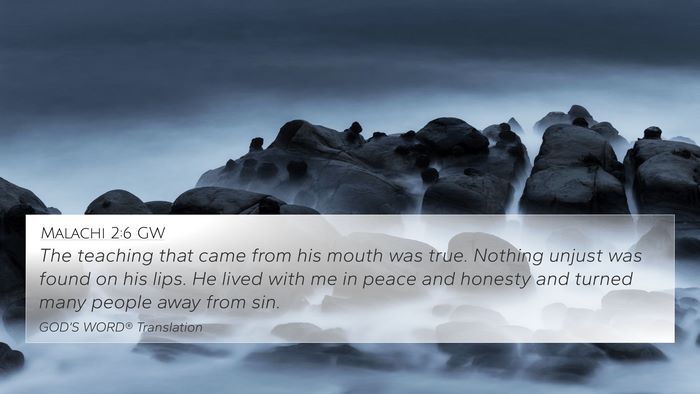 Malachi 2:6 GW Bible Verse Image