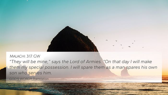 Malachi 3:17 GW Bible Verse Image