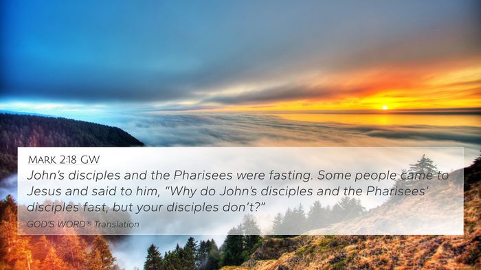 Mark 2:18 GW Bible Verse Image