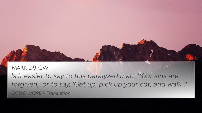 Mark 2:9 GW Bible Verse Image