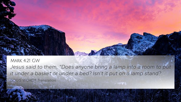 Mark 4:21 GW Bible Verse Image
