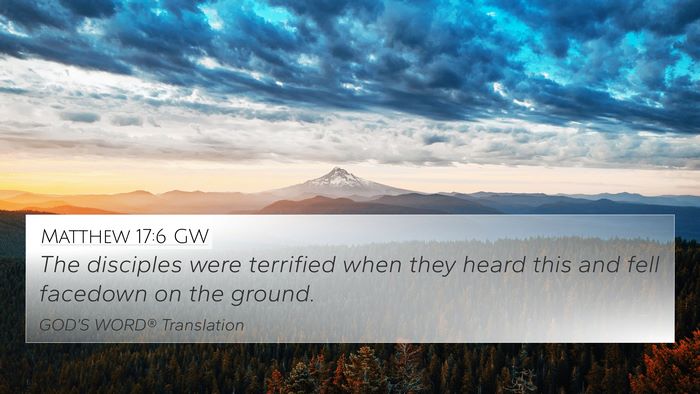 Matthew 17:6 GW Bible Verse Image