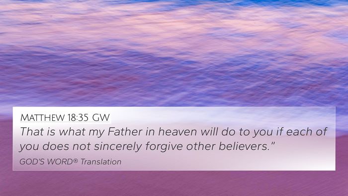 Matthew 18:35 GW Bible Verse Image