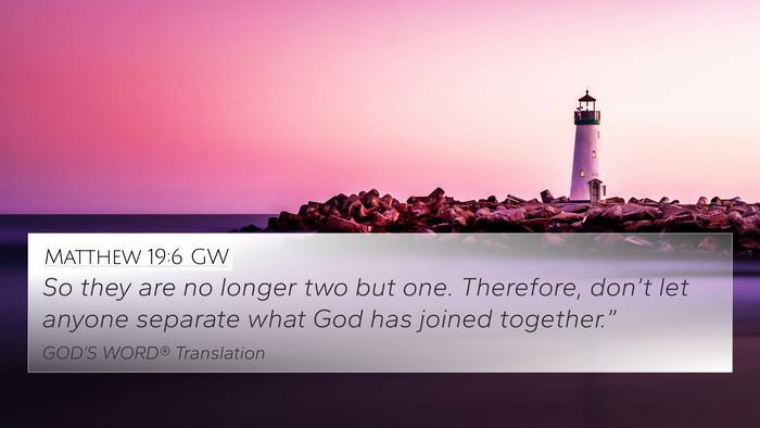 Matthew 19:6 GW 4K Wallpaper - So they are no longer two but one. Therefore, - 4K Wallpaper Bible Verse