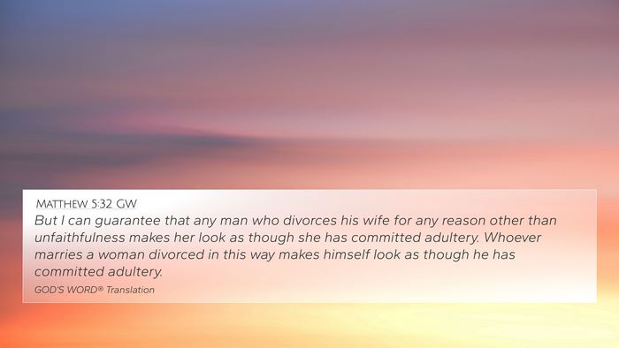 Matthew 5:32 GW 4K Wallpaper - But I can guarantee that any man who divorces his - 4K Wallpaper Bible Verse