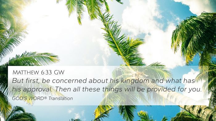 Matthew 6:33 GW Bible Verse Image