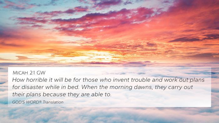 Micah 2:1 GW Bible Verse Image