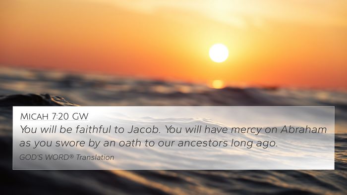 Micah 7:20 GW Bible Verse Image