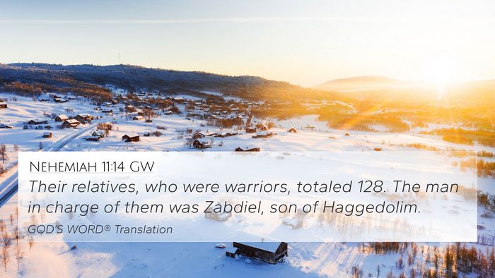 Nehemiah 11:14 GW Bible Verse Image