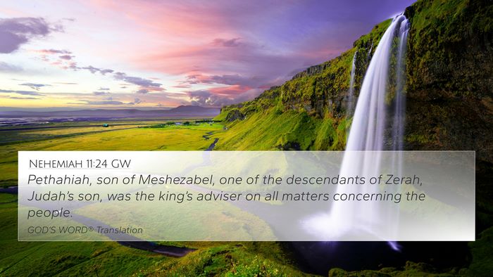 Nehemiah 11:24 GW Bible Verse Image