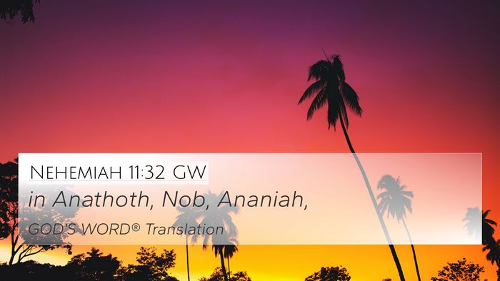 Nehemiah 11:32 GW Bible Verse Image