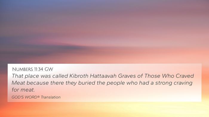 Numbers 11:34 GW Bible Verse Image