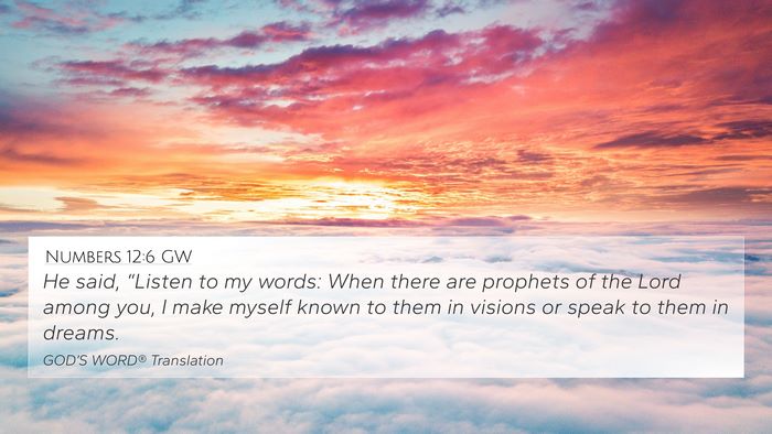 Numbers 12:6 GW Bible Verse Image