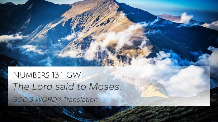 Numbers 13:1 GW Bible Verse Image