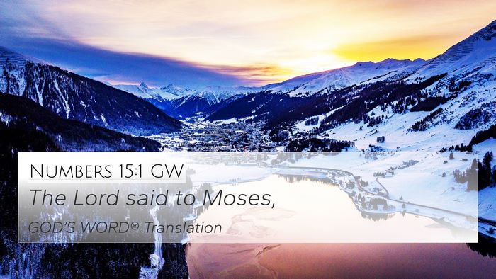 Numbers 15:1 GW Bible Verse Image