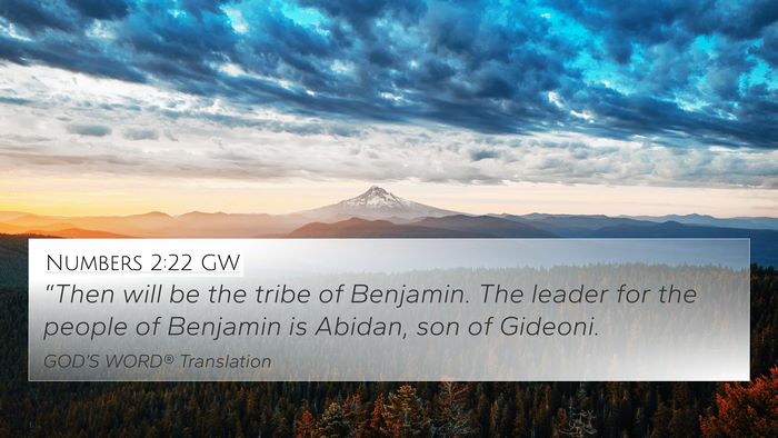 Numbers 2:22 GW Bible Verse Image