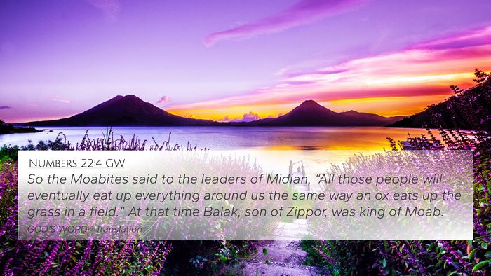 Numbers 22:4 GW Bible Verse Image
