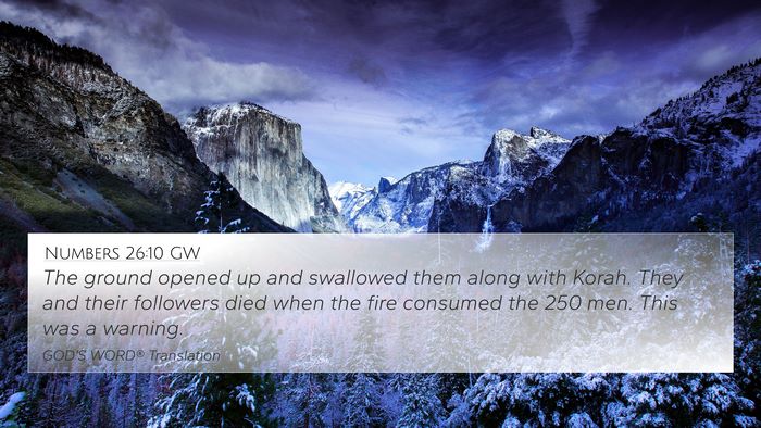 Numbers 26:10 GW Bible Verse Image