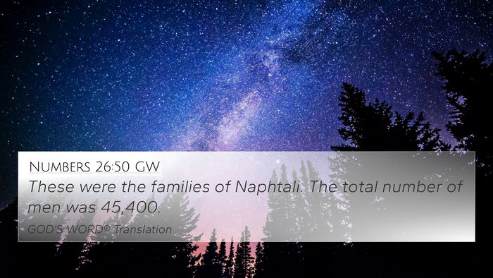 Numbers 26:50 GW Bible Verse Image