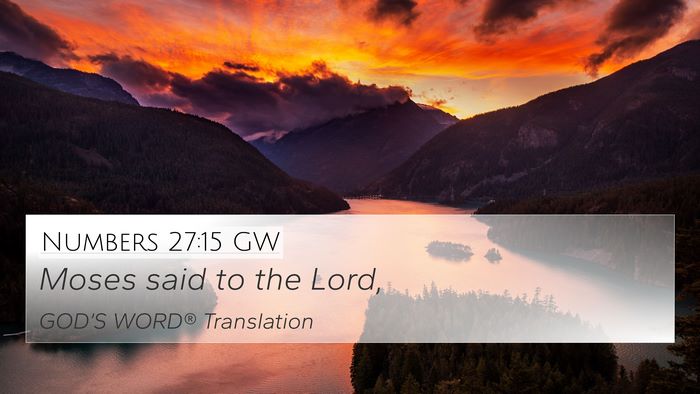 Numbers 27:15 GW 4K Wallpaper - Moses said to the - 4K Wallpaper Bible Verse