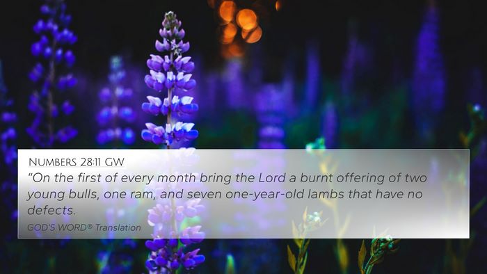 Numbers 28:11 GW Bible Verse Image