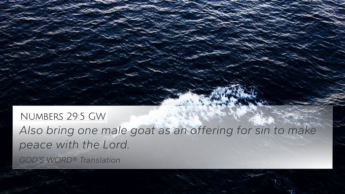 Numbers 29:5 GW 4K Wallpaper - Also bring one male goat as an offering for sin - 4K Wallpaper Bible Verse