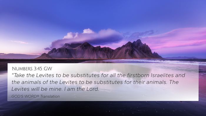 Numbers 3:45 GW 4K Wallpaper - “Take the Levites to be substitutes for all the - 4K Wallpaper Bible Verse