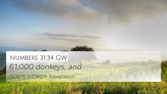Numbers 31:34 GW 4K Wallpaper - 61,000 donkeys, - 4K Wallpaper Bible Verse