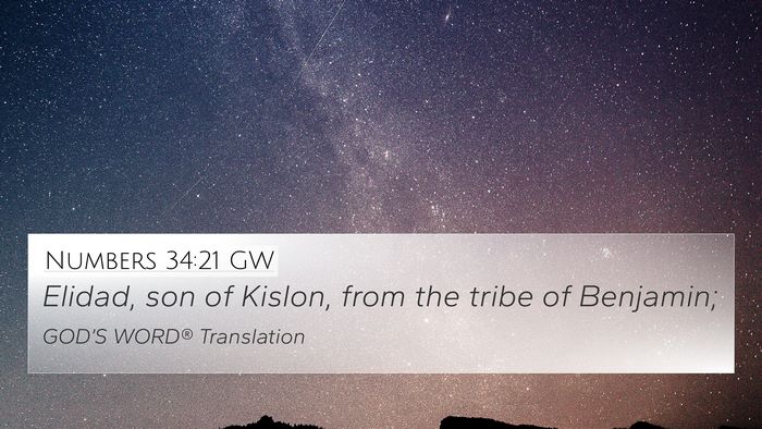 Numbers 34:21 GW 4K Wallpaper - Elidad, son of Kislon, from the tribe of - 4K Wallpaper Bible Verse
