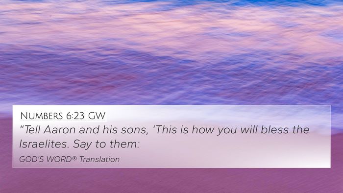 Numbers 6:23 GW Bible Verse Image