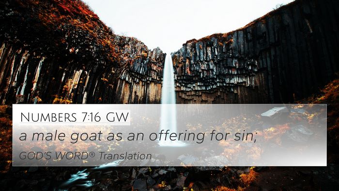 Numbers 7:16 GW Bible Verse Image