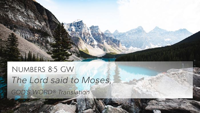 Numbers 8:5 GW Bible Verse Image