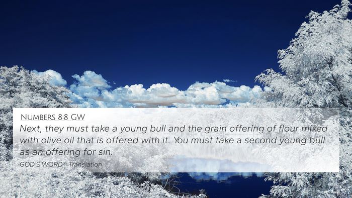 Numbers 8:8 GW 4K Wallpaper - Next, they must take a young bull and the grain - 4K Wallpaper Bible Verse