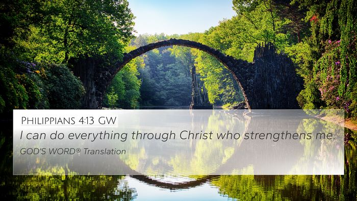 Philippians 4:13 GW Bible Verse Image