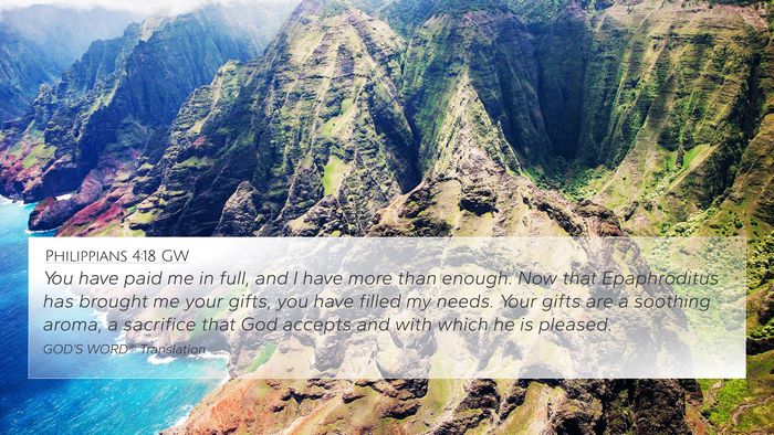 Philippians 4:18 GW Bible Verse Image
