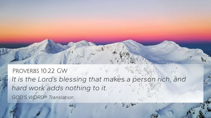 Proverbs 10:22 GW Bible Verse Image