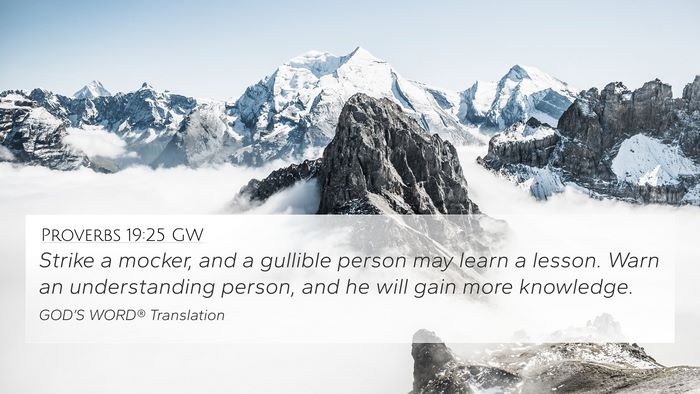 Proverbs 19:25 GW 4K Wallpaper - Strike a mocker, and a gullible person may learn - 4K Wallpaper Bible Verse