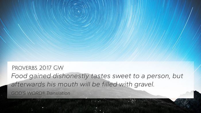 Proverbs 20:17 GW Bible Verse Image