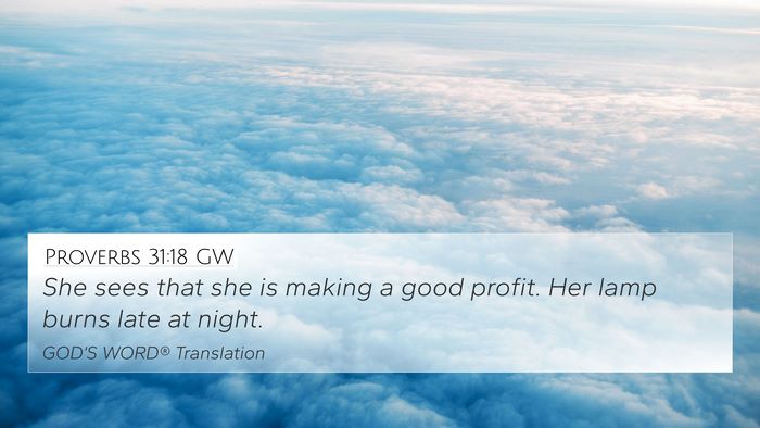 Proverbs 31:18 GW 4K Wallpaper - She sees that she is making a good profit. Her - 4K Wallpaper Bible Verse