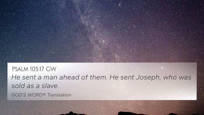 Psalm 105:17 GW Bible Verse Image